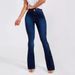Women's Clothing High Waist Slim Elastic Flared Jeans Ladies Trousers_mkmklike.com