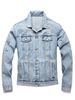 Men's Stretch Denim Jacket - Slim Fit Lightweight Spring/Fall Coat With Side Pockets (XS-2XL)_mkmklike.com
