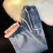 Fleece-Lined Thickened Jeans Girls, Autumn Winter 2024 New Style, Elastic Waist Straight-Leg Pants For Middle And High_mkmklike.com