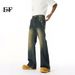 EF JEANS | Spring 2025 New American Retro Cleanfit Button Design Washed Jeans_mkmklike.com
