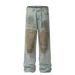 Post-apocalyptic Dirty Jeas High Street Tred Niche Loose Kife Cut Destroyed Vitage Casual Straight Log Pats For_mkmklike.com