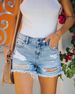 Women's Clothing Fashion Trend Ripped Jeans With Fringes, High Waist, Slim, Foreign Trade Denim Shorts Are Popular Among Women_mkmklike.com