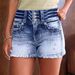 Women's Clothing Summer New Fashion Ripped Raw Edge Washed Denim Shorts Women's Pants_mkmklike.com