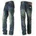 Vintage-Inspired Straight Leg Denim Jeans For Men – Relaxed Fit, High Waist, Button Fly (Sizes 28-36, Dark Blue & Light Wash)_mkmklike.com