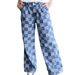 European And American Style Trendy Checkered Print Jeans Wo, 2025 Autumn New High-waisted Loose Wide-leg Pants For_mkmklike.com