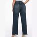 Women's Clothing Temperament Mid Waist Straight Loose Retro Washed Jeans Women's Nine Point Pants_mkmklike.com