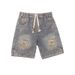 Men's Clothing High Street Ripped Denim Shorts Men's Loose Straight Washed Old Fashioned Versatile Sports Casual Shorts_mkmklike.com