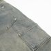 "Men's Distressed Denim Bell Bottom Pants With Patchwork Design - Vintage Hippie Style Workwear Jeans For Casual Wear (Black, Blue)"_mkmklike.com