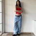 Embroidered Jeans Men's And Women's American Retro Couple Versatile Loose High Street Casual Trousers Y2k Fashion Versatile_mkmklike.com