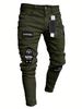 Men's Retro Slim Fit Stretch Skinny Jeans American Style With Ripped Details_mkmklike.com