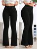 Women's Stretch Slim Fit Flared Pants High Waist Slightly Bootcut Hip Lifting New Style_mkmklike.com