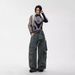 Detachable Retro Washed Overalls Jeans For Men And Women With Multi Pockets Handsome Couple Style_mkmklike.com