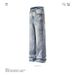 Men's Clothing Retro Washed Old Jeans Men's And Women's Loose Straight Trousers_mkmklike.com