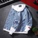 Northfold Spring And Autumn New Patchwork Denim Men's Korean Style Trendy Brand Casual Baseball Jacket Versatile Couple's Coat_mkmklike.com