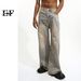 EF JEANS | 2023 New Product Old Hong Kong Style Retro Loose Wide-leg Ins Style Denim Trousers Versatile For Men And Women_mkmklike.com