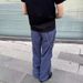 Vintage Workwear Blue Jeans Baggy Fit Straight Leg Denim Pants for Men with Utility Pockets_mkmklike.com