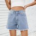 Women's Washed Denim Shorts - Slimming High Waist Stretch Hot Pants Versatile Casual Distressed Jean Shorts For Women_mkmklike.com