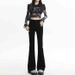 ELLE Black Jeans For Women, Spring And Autumn 2025 New High Waist Slim Fit Stretch Flared Pants_mkmklike.com