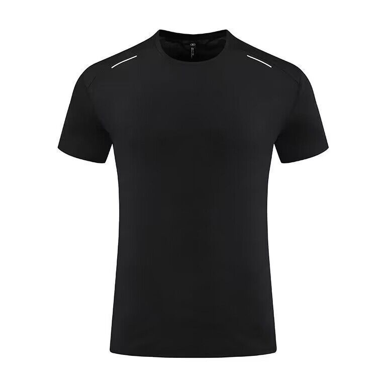 Men's Clothing Sports Quick-Drying Clothes T-Shirt Training Running Fitness Clothes Ice Silk Short Sleeves Loose Breathable Round Neck_mkmklike.com