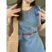Unique French Dress Design Sense, Small Stature, Exquisite Temperament, Chic Denim Dress, Women's Clothing_mkmklike.com