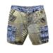 Japanese Streetwear Men's Patchwork Camo Cargo Shorts | Distressed Washed Denim With Utility Pockets (Relaxed Fit & Breathable)_mkmklike.com