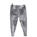 High End Slim Straight Leg Men's Jeans Stretchy Trendy Smoky Gray Printed Trousers For Spring Autumn Versatile Washed Look_mkmklike.com