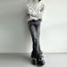 Distressed Black-Grey Bootcut Jeans – Vintage Washed Denim Pants With Subtle Flare & Classic Straight Fit (Men's High Street Retro Trousers)_mkmklike.com