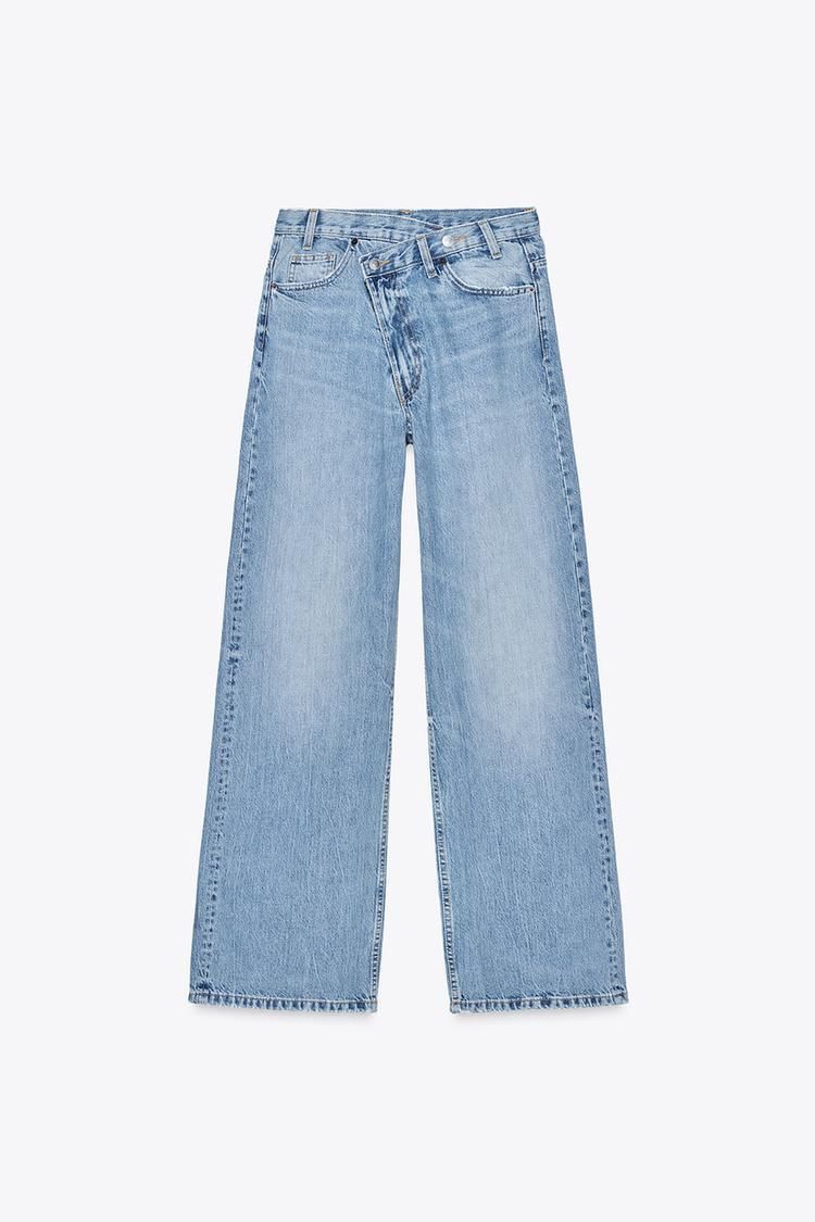 Women's Clothing Retro Street Fashion Waist Design High Waist Casual Loose Straight Jeans_mkmklike.com