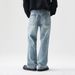 Men's Clothing Men's Flared Loose Jeans Men Autumn New High Street Wide Leg Slim Washed Pants Men's Autumn_mkmklike.com