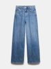 K New High Waist Bright Line Wide Leg Jeans Retro Slim Women's Jeans_mkmklike.com