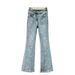 Women's High-Waisted Flared Jeans – Rhinestone Embellished Stretch Denim Pants (Vintage Blue, S-3XL)_mkmklike.com