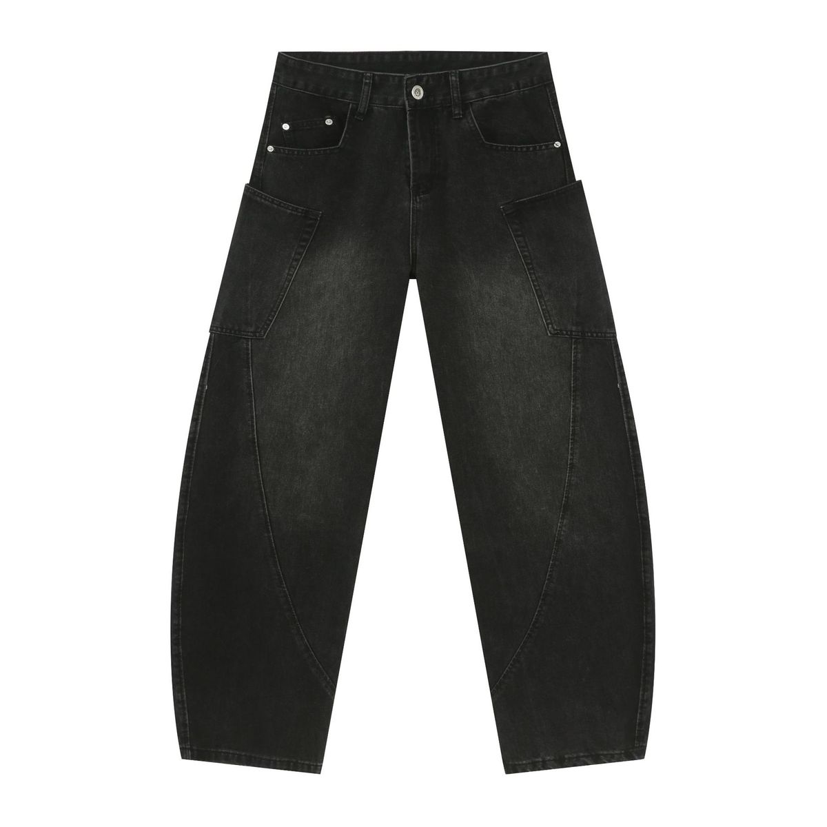 Men's Clothing Retro Silhouette Machete Jeans Loose Structure Design Wide Leg Pants_mkmklike.com