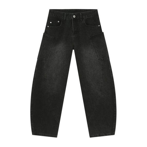 Men's Clothing Retro Silhouette Machete Jeans Loose Structure Design Wide Leg Pants_mkmklike.com
