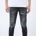 designer Slim Fit Mens Jeans Elastic Fabric Long Skinny Button Fiy Hole Pattern Ripped Embroidery Us Size 28-40 B1_mkmklike.com