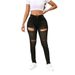 Women's Clothing Summer New Style Ripped Versatile Slim Hip Lifting Pencil Pants Long Pants_mkmklike.com