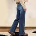 Retro High-Waisted Slim Fit Wide Leg Jeans For Women Loose Fit Slimming Commuter Denim_mkmklike.com