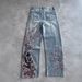 In-stock Cross-border Heavyweight 3D Printed Y2K American Retro Wide-leg Loose High-waisted Jeans For Men And Women_mkmklike.com