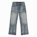 Men's Clothing Vintage American Wash Straight-Leg Jeans – Distressed Cat Whisker Fading, Relaxed Fit & High Cotton Content, Oversized Silhouette_mkmklike.com