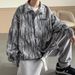 Men's Clothing Tie Dyed Denim Jacket High Street Vibe Handsome Youth Casual Loose Jacket_mkmklike.com