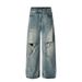 Men's Clothing Jeans For Men Spring And Summer New High Street Fashion Loose Straight Casual Trousers_mkmklike.com