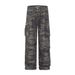 Vintage Camo Cargo Pants – Distressed Washed Denim Workwear (Relaxed Fit, Multi-Pocket Utility, Streetwear Essential, Unisex Urban Explorer)_mkmklike.com