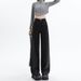 2025 Spring/Summer New Style Guangzhou Supply Women's Denim Straight Pants, High-Waisted Wide-Leg Pants With A Slimming_mkmklike.com