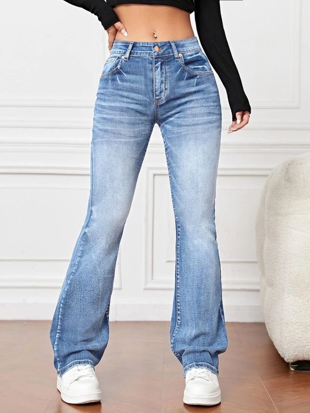 Fashion Jeans High-waisted Loose Slimming Pants_mkmklike.com