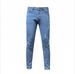 Men's Slim Fit Destroyed Jeans - Stretch Skinny Denim Pants With Ripped Details (Blue, S-XXXL)_mkmklike.com
