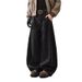 Men's Trendy Casual Black Curved Silhouette Jeans Retro American Style Loose Baggy Straight Leg Sickle Pants_mkmklike.com