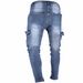 Men's Loose Wide Leg Denim Trousers Fashionable Leopard Print Trendy And Comfortable Long Pants European And American Style_mkmklike.com