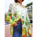 Women's Clothing new printed holiday long sleeved two piece suit INS loose casual trousers suit _mkmklike.com