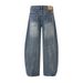 American Style Scimitar Denim High Street Punk Washed Vintage Ripped Loose Wide-Leg Men's Versatile Pants_mkmklike.com
