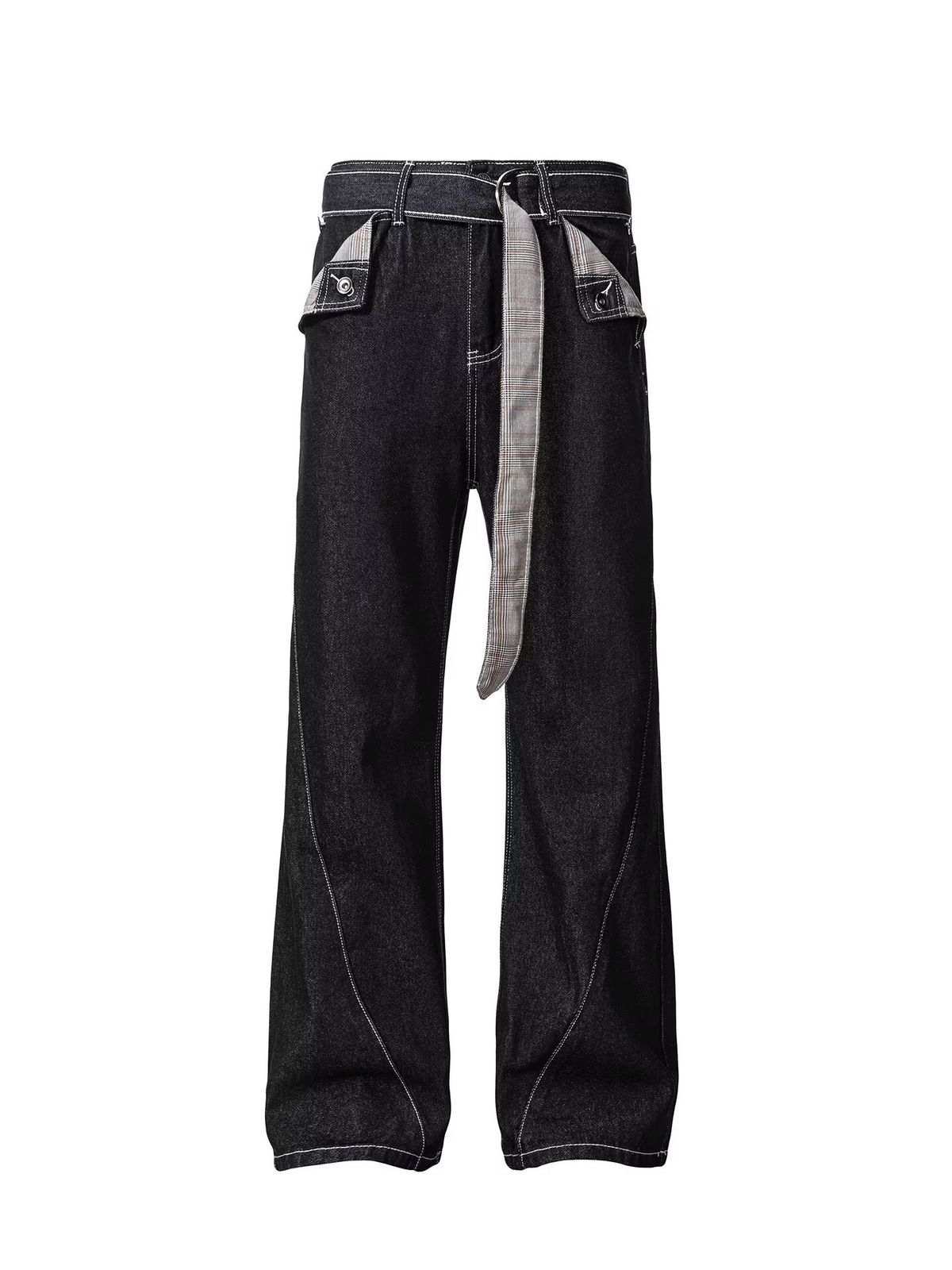 Men's Checkered Trousers – High Street Slim Straight Fit Casual Pants With Houndstooth Pattern_mkmklike.com