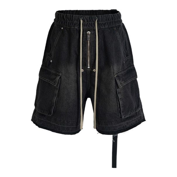 Men's Clothing Denim Shorts Men's Summer Style Trend Loose Cropped Pants Fat Men's Mid Length Pants_mkmklike.com